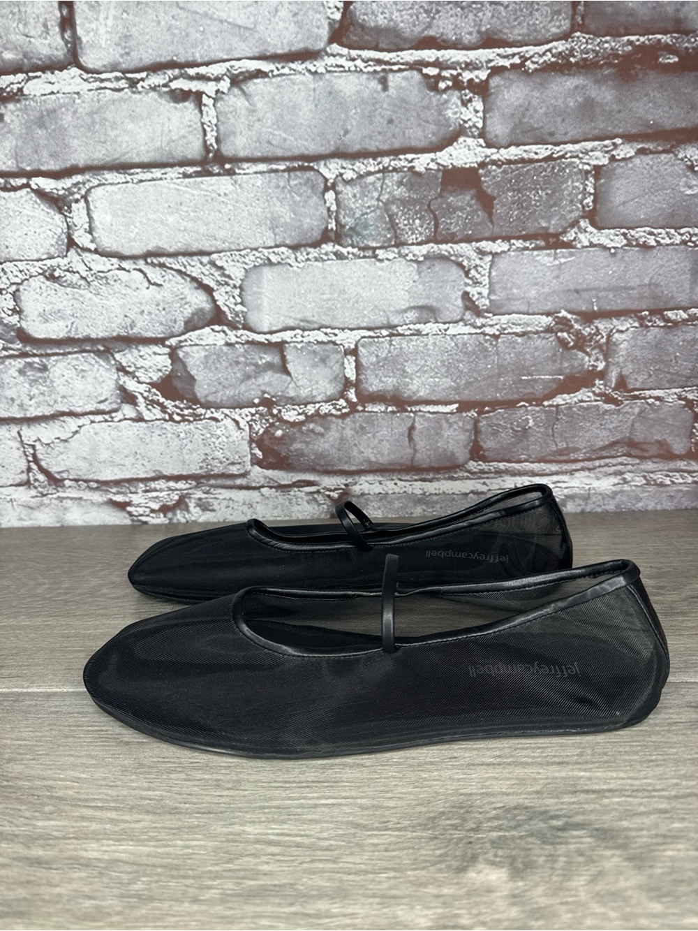 Jeffrey Campbell Black Mesh Swan Lake Moira MaryJane Ballet Flats women sz 8.5US - Picture 11 of 16